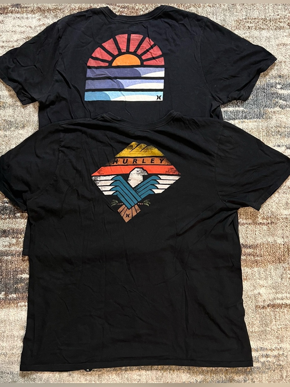 Vintage Hurley Tee Bundle Lot Eagle Sunset